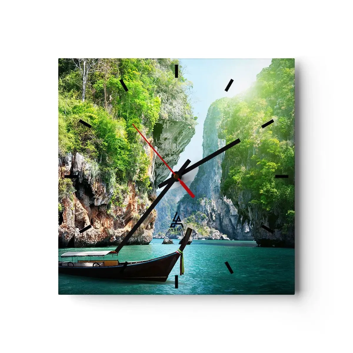 Vægur, Uret - En invitation til en eksotisk rejse - 30x30 cm