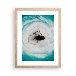 Plakat i ramme af lyst egetræ - Kom indenfor - 30x40 cm