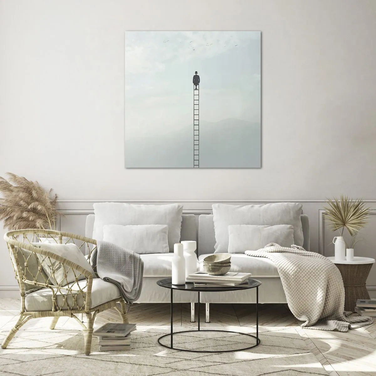 Billede på glas - Stig yderligere - 50x50 cm