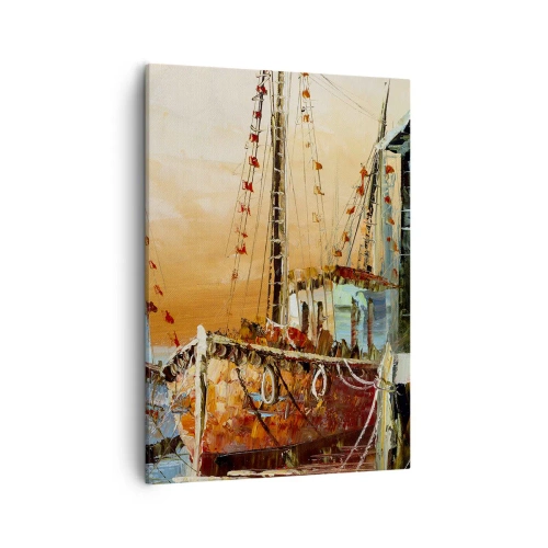 Lærredstryk - Billede på lærred - Fredelig tilbagevenden - 50x70 cm