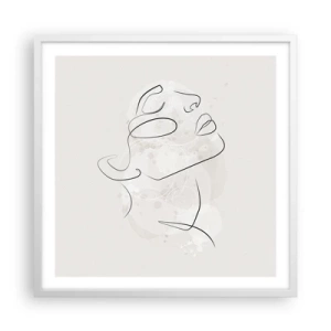 Plakat i hvid ramme - Skitse af drømmen - 60x60 cm