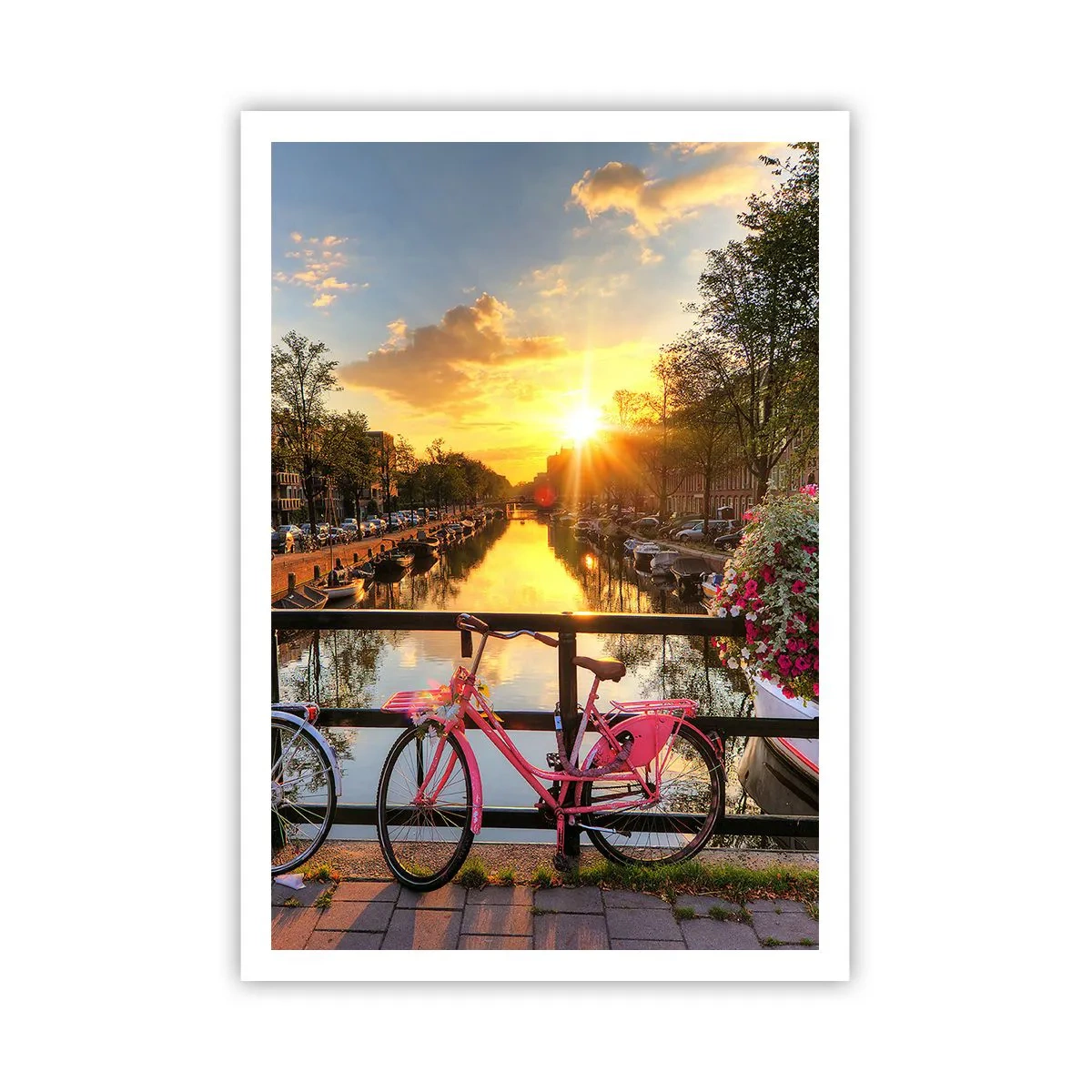 Plakat - Forårsmorgen i Amsterdam - 70x100 cm