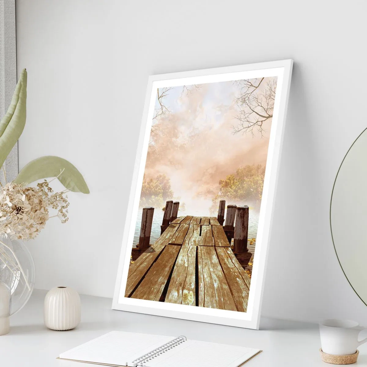 Plakat i hvid ramme - Efterårets blide tristhed - 61x91 cm