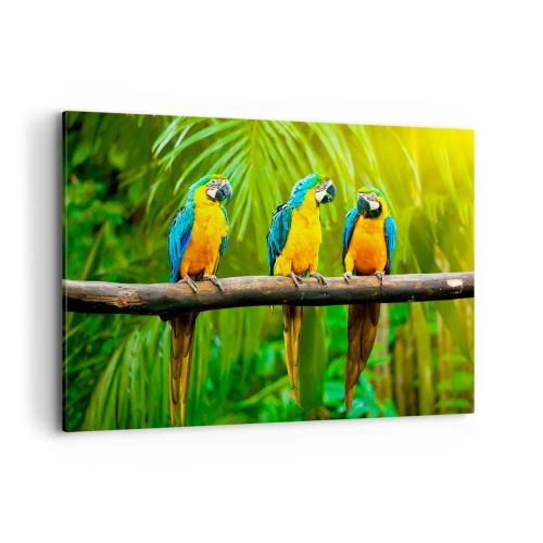 Lærredstryk - Billede på lærred - Og har du hørt, at hun...? - 100x70 cm