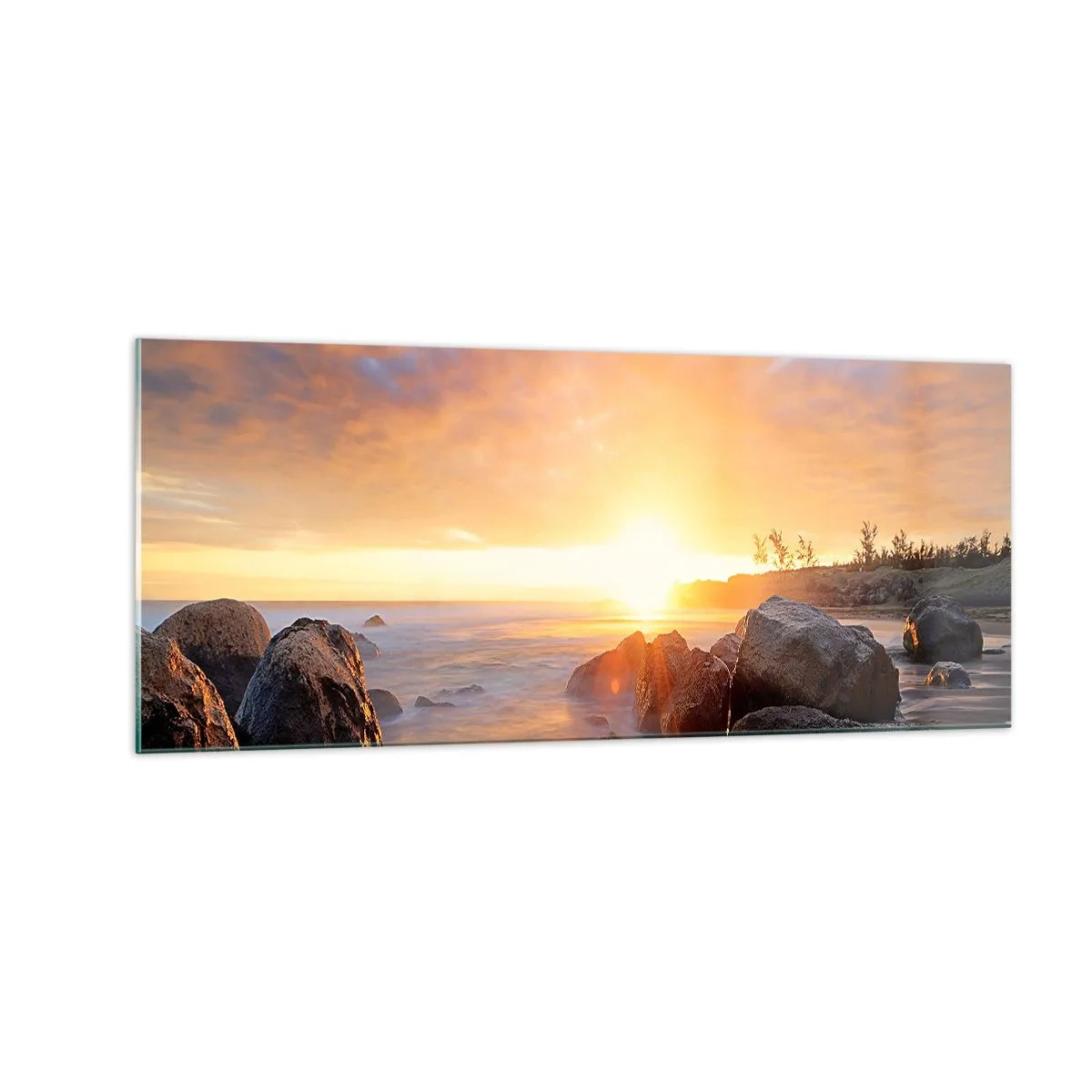 Billede på glas - En lysende aftenbrise - 100x40 cm