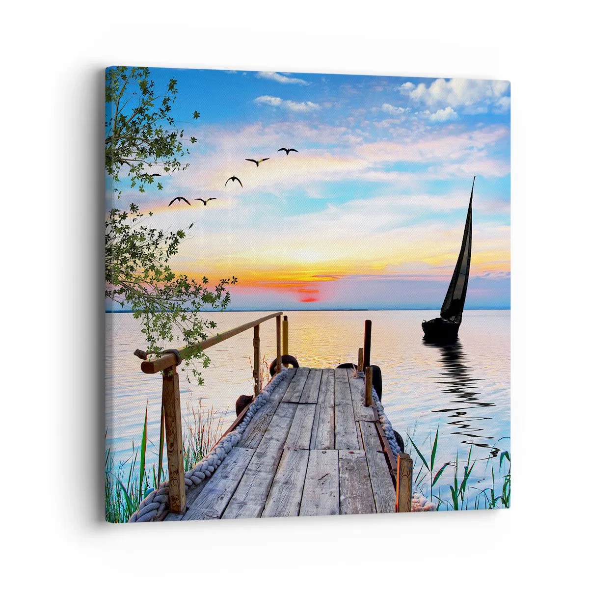 Lærredstryk - Billede på lærred - Godaften - 40x40 cm