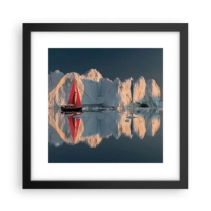 Plakat i sort ramme - På kanten af verden - 30x30 cm