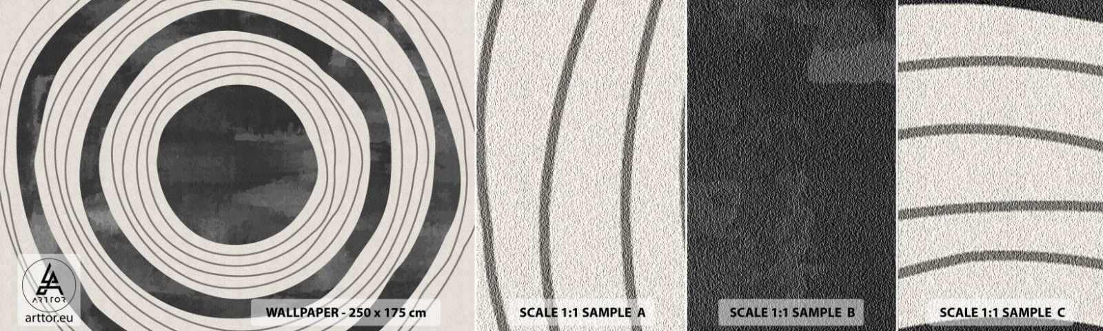 Fototapet Prøve Standard Eco - Lige til det punkt - Hjul, Minimalisme, Ældret - 100x30 cm