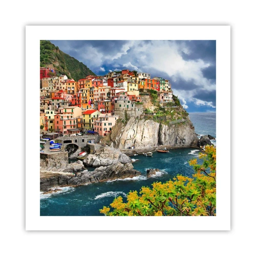 Plakat - En klynge klæber sig til klipperne - 50x50 cm