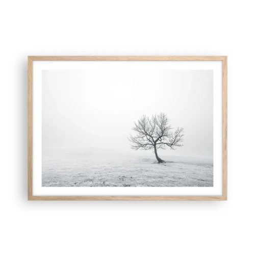 Plakat i ramme af lyst egetræ - Mod intetheden - 70x50 cm