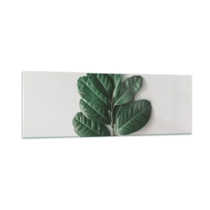 Billede på glas - Tegning af selve naturen - 90x30 cm