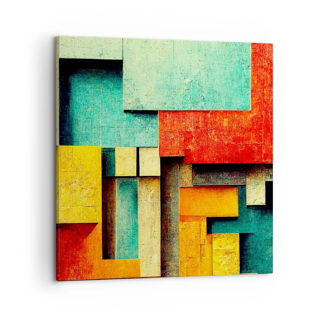 Lærredstryk - Billede på lærred - Festival for rette vinkler - 50x50 cm