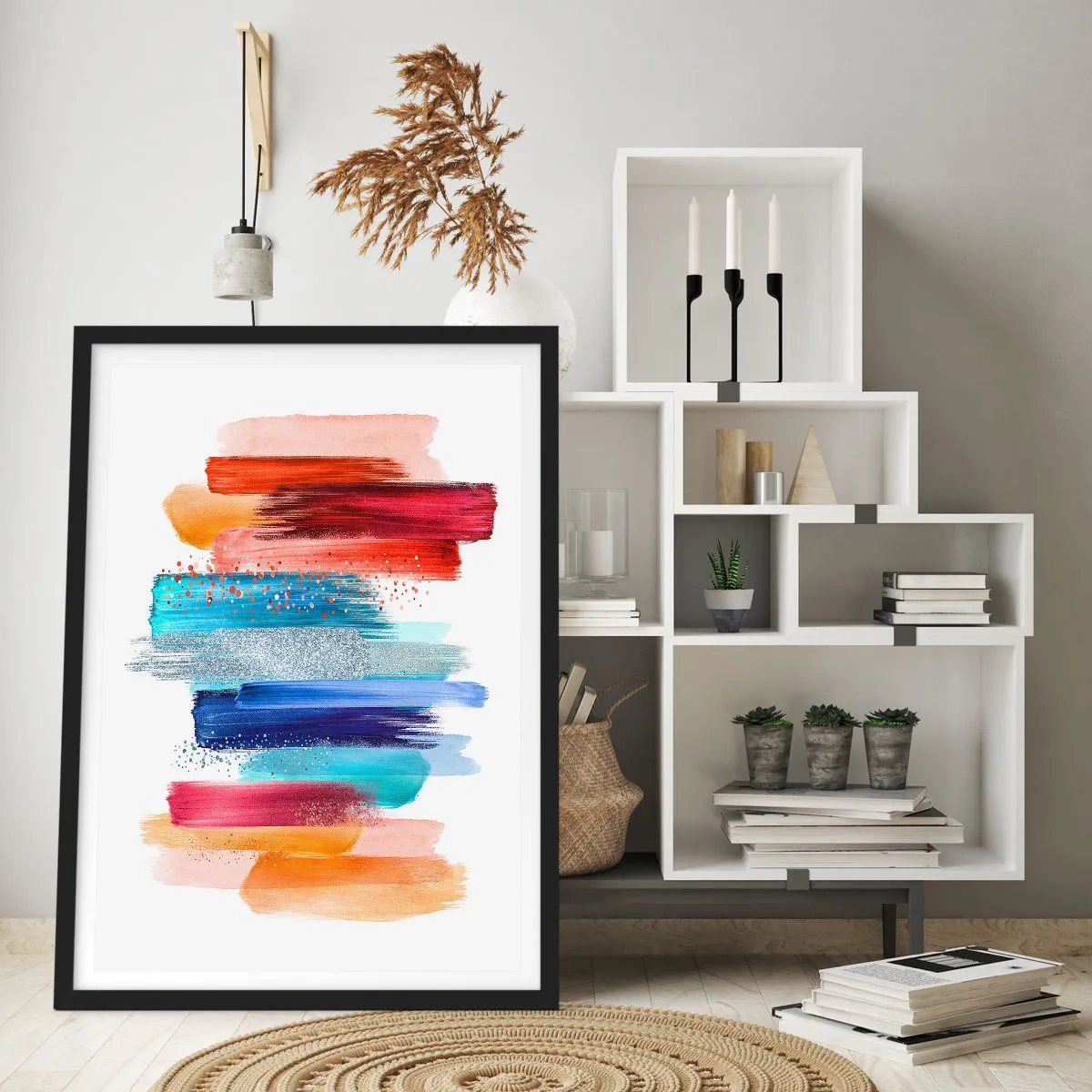 Plakat i sort ramme - Op og ned - 70x100 cm