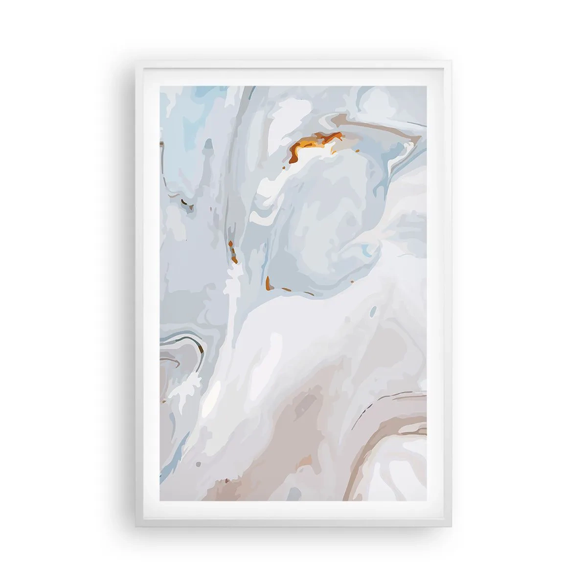 Plakat i hvid ramme - Hvid opløftet - 61x91 cm