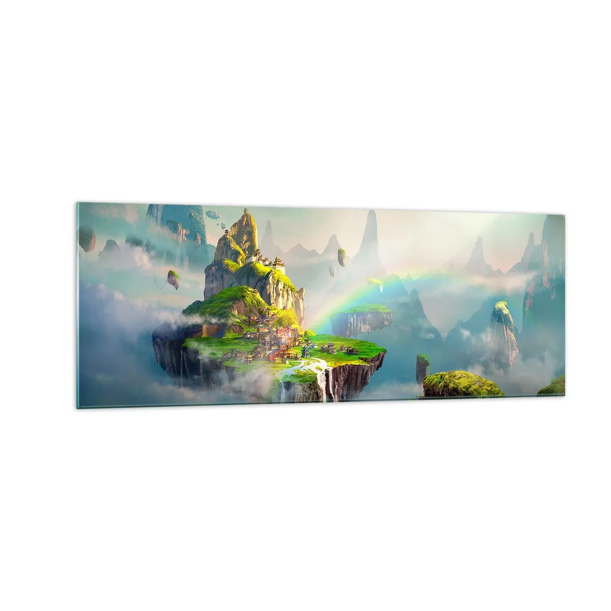 Billede på glas - Midden - lykkelige øer - 140x50 cm