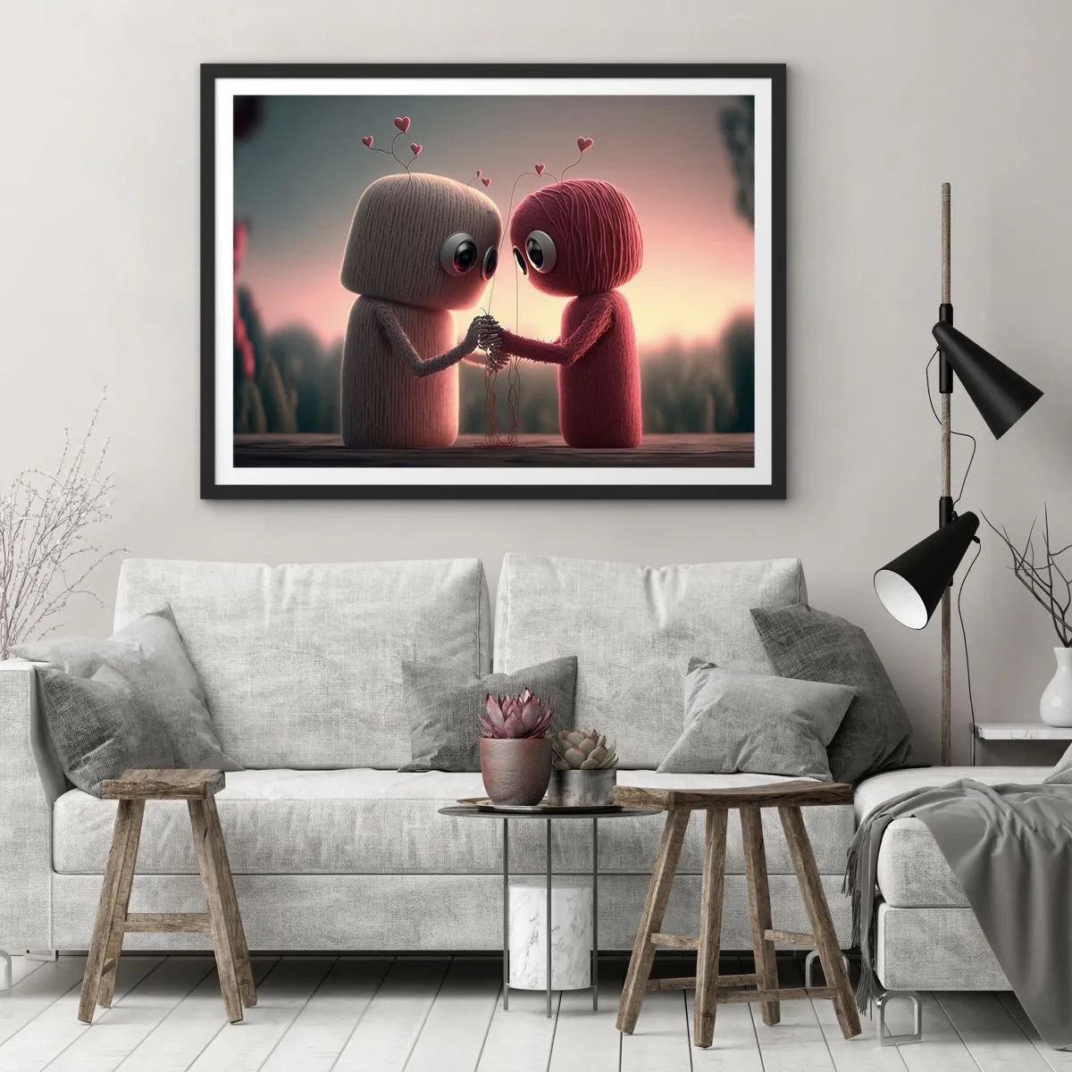 Plakat i sort ramme - Alle har lov til at elske - 70x50 cm