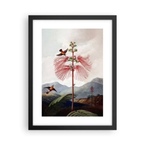 Plakat i sort ramme - I et tropisk paradis - 30x40 cm
