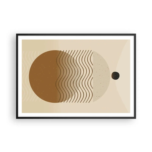Plakat i sort ramme - Om geometriske figurers oprindelse - 100x70 cm