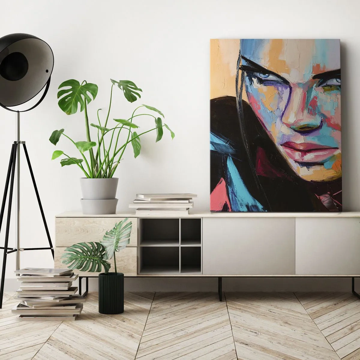 Lærredstryk - Billede på lærred - Vild i hjertet - 45x80 cm