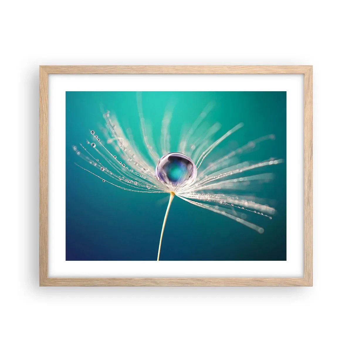 Plakat i ramme af lyst egetræ - Mystisk øjeblik - 50x40 cm