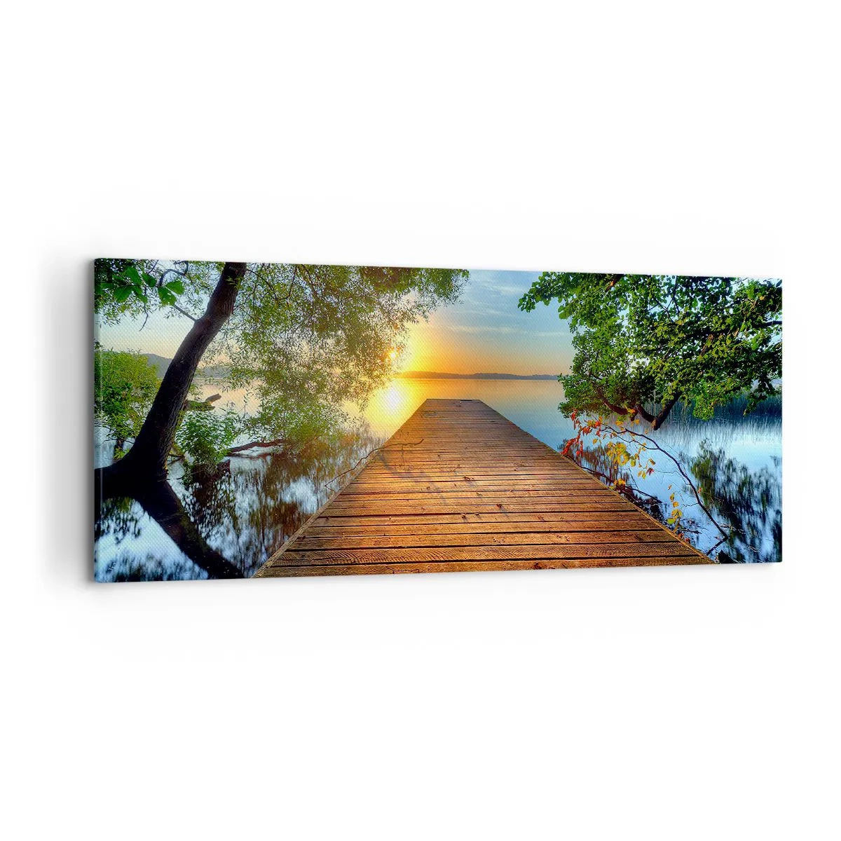 Lærredstryk - Billede på lærred - Tag dig god tid, sæt dig ned - 120x50 cm