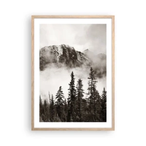 Plakat i ramme af lyst egetræ - Granit hersker - 50x70 cm