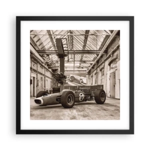 Plakat i sort ramme - Vinderens hvile - 40x40 cm