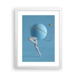 Plakat i hvid ramme - Og planeterne går amok - 30x40 cm