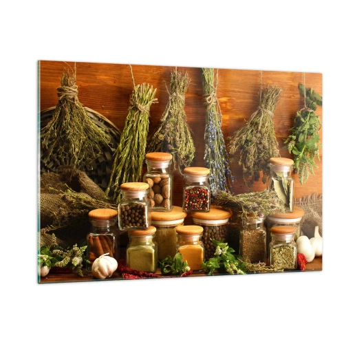 Billede på glas - Køkkenmagi - 120x80 cm