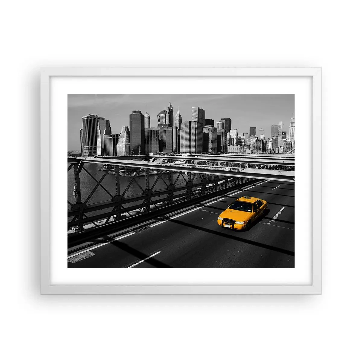 Plakat i hvid ramme - Storbyens farve - 50x40 cm