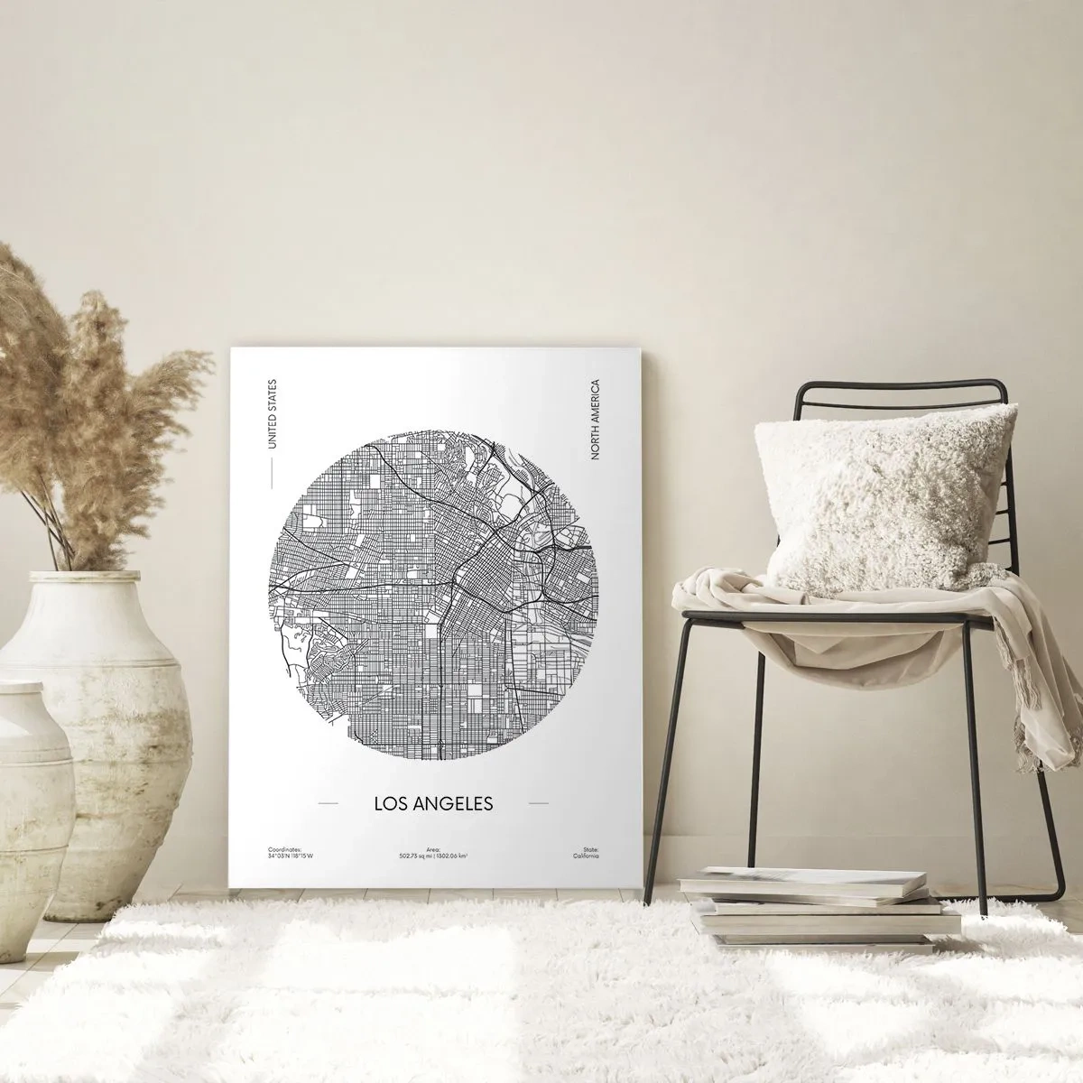 Billede på glas - Los Angeles' anatomi - 70x100 cm