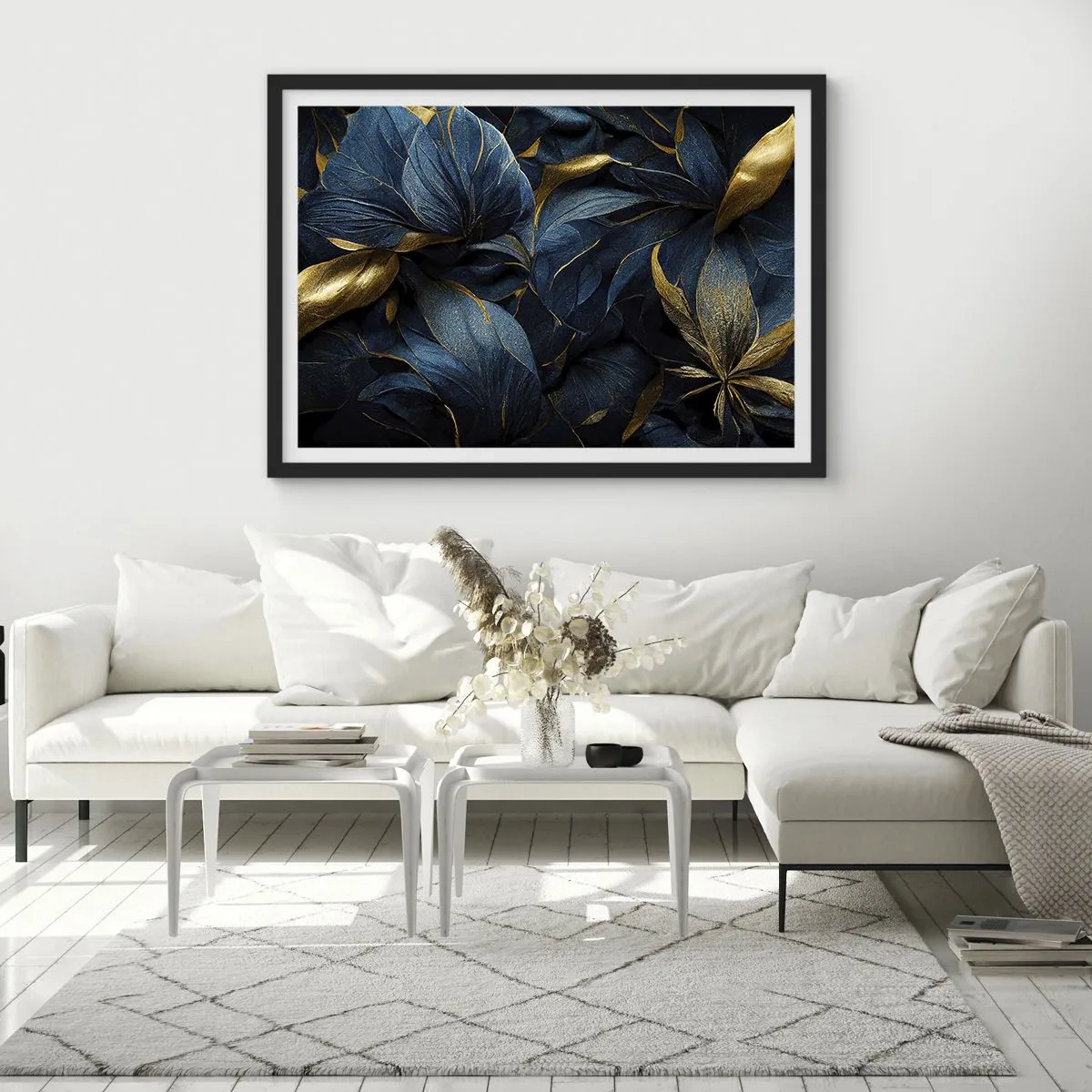 Plakat i sort ramme - Foret med guld - 40x30 cm