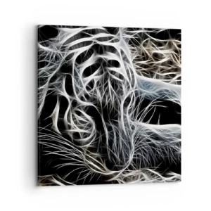 Lærredstryk - Billede på lærred - En undersøgelse af kattens lethed - 70x70 cm