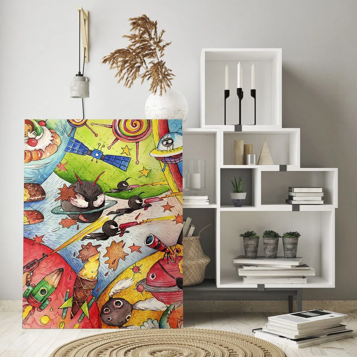 Billede på glas - Et storslået rumeventyr - 70x100 cm