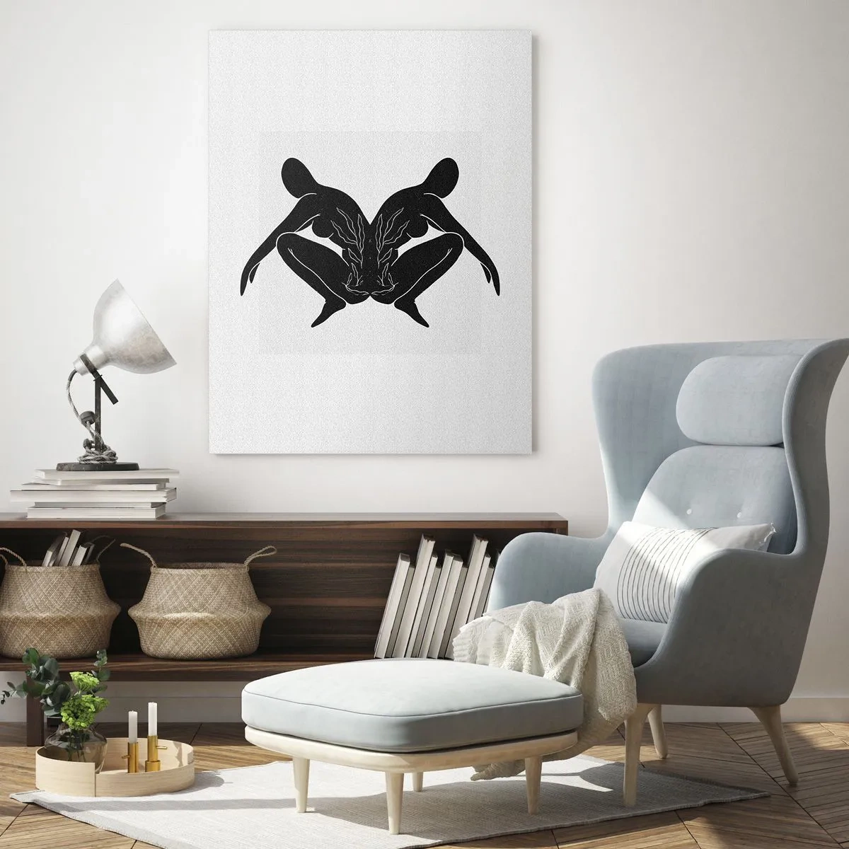 Billede på glas - En delt sjæl - 80x120 cm