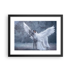 Plakat i sort ramme - Inspireret øjeblik - 40x30 cm