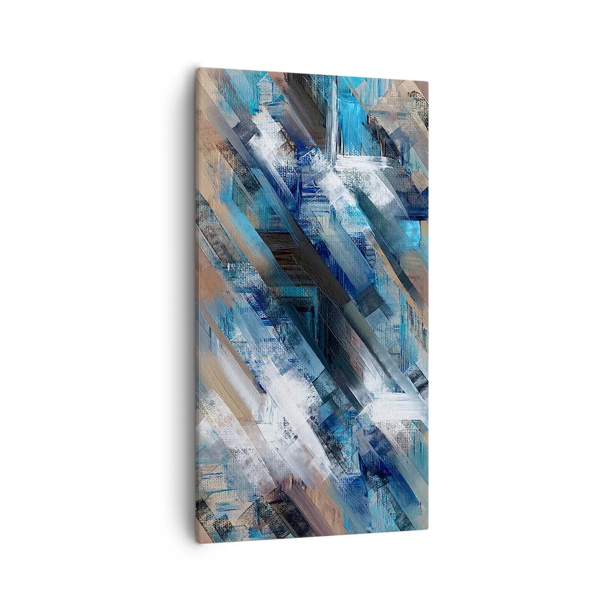 Lærredstryk - Billede på lærred - På en blå skråning - 55x100 cm