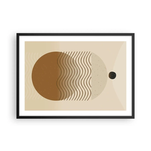 Plakat i sort ramme - Om geometriske figurers oprindelse - 70x50 cm