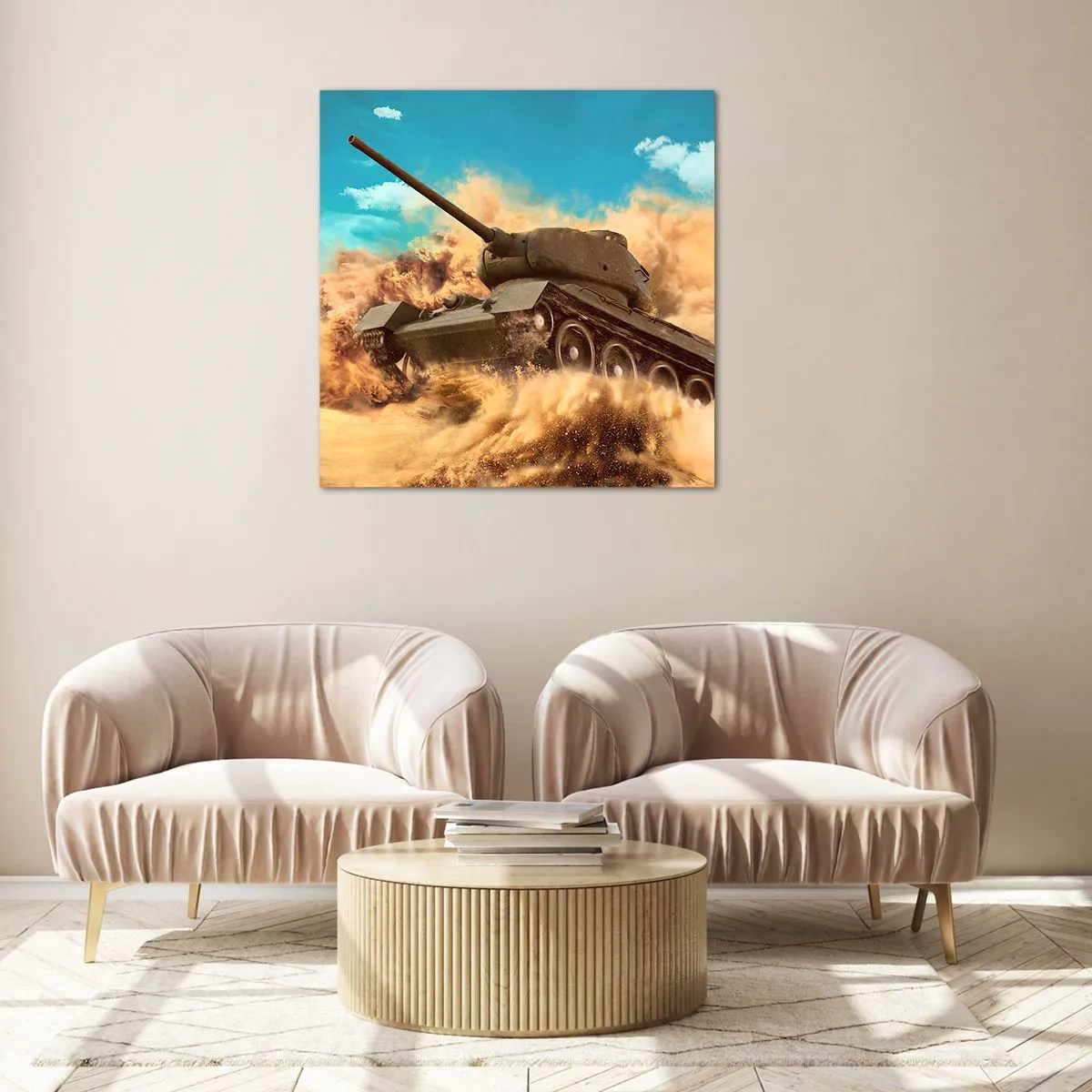 Billede på glas - Ikke at slå - 70x70 cm