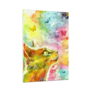 Billede på glas - Kattens høje himmel - 50x70 cm