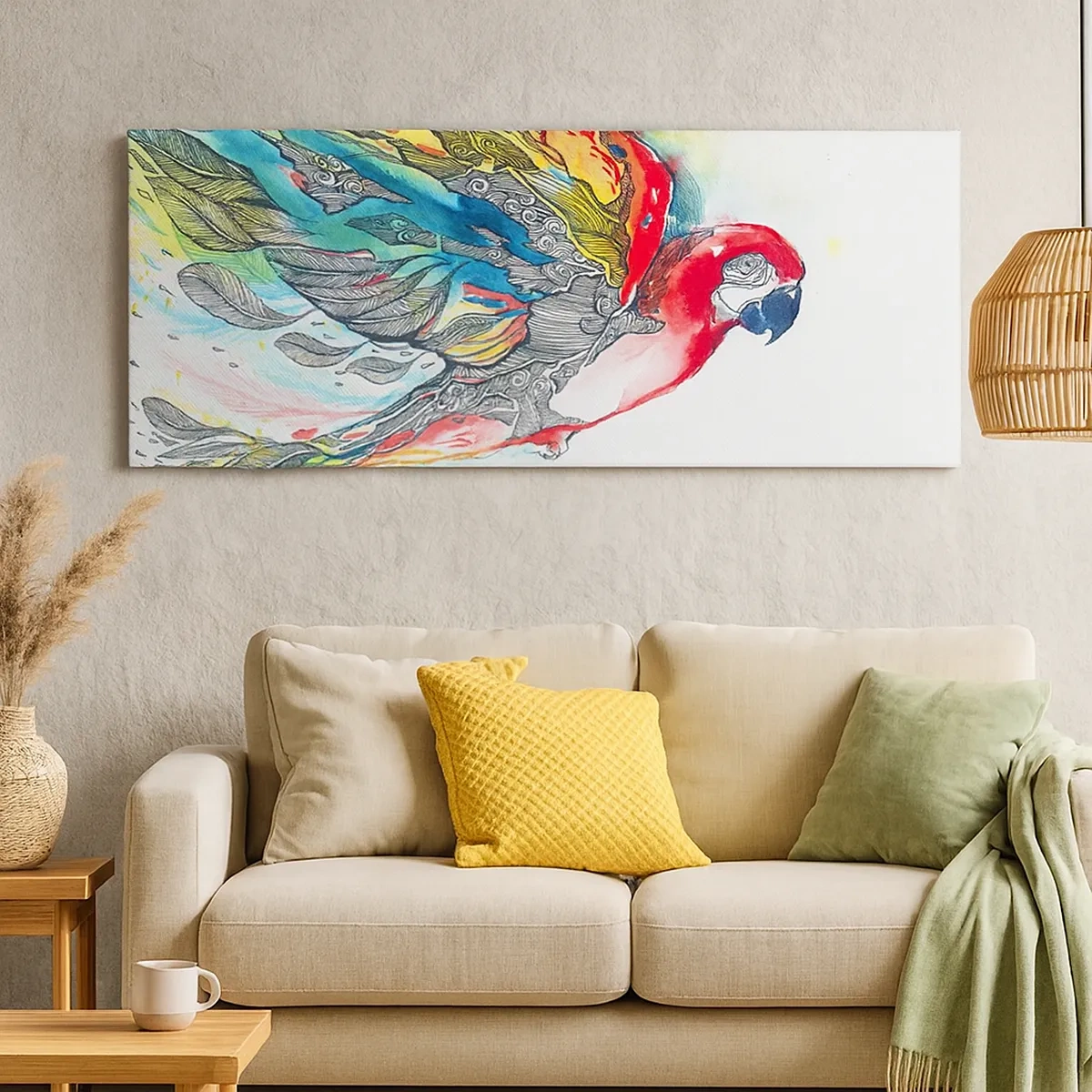 Lærredstryk - Billede på lærred - Lev farverigt - 30x30 cm