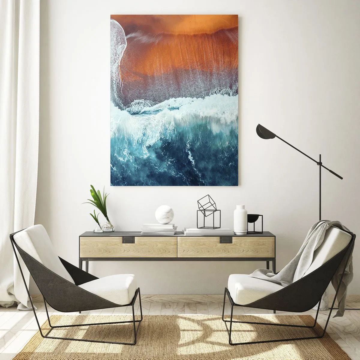Billede på glas - Et strejf af havet - 50x70 cm