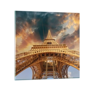 Billede på glas - Hvordan menneskeheden nåede himlen - 30x30 cm