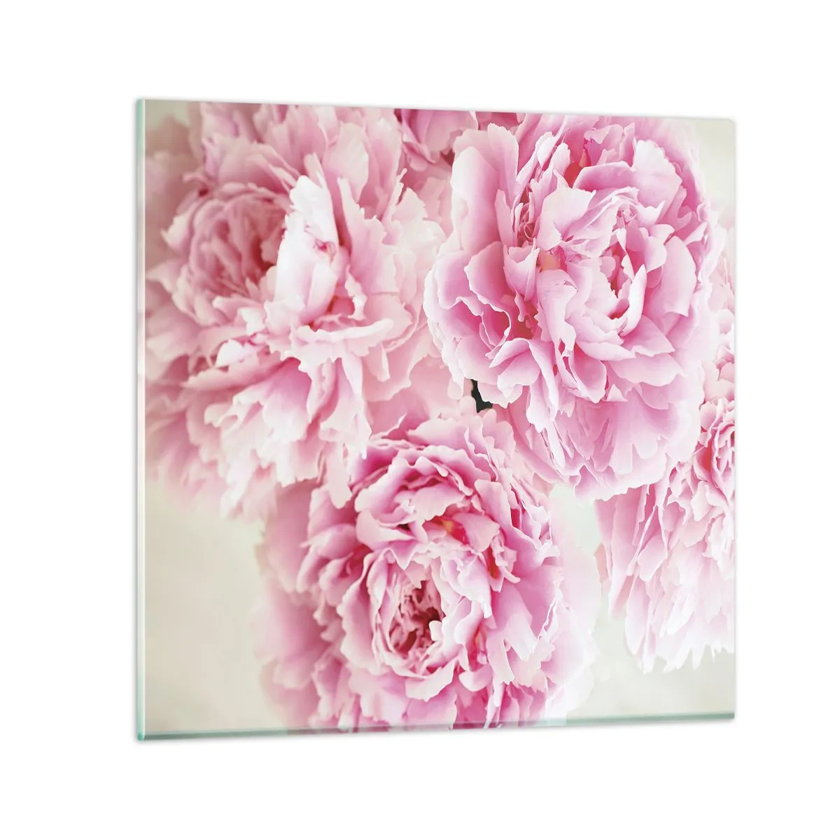 Billede på glas - I lyserød glamour - 30x30 cm