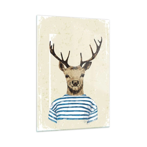 Billede på glas - Fordi jeg kan lide stribede skjorter! - 50x70 cm