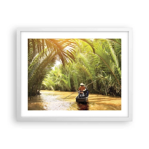 Plakat i hvid ramme - Palmeslugten - 50x40 cm