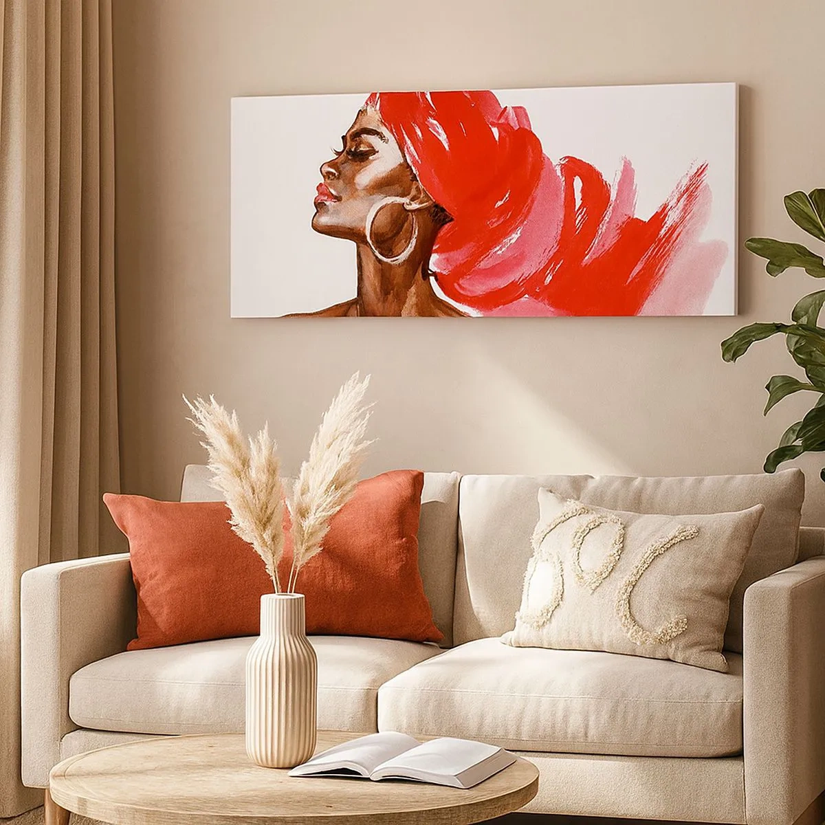 Lærredstryk - Billede på lærred - "Der er en vind, der blæser en mands næsebor op". - 100x40 cm