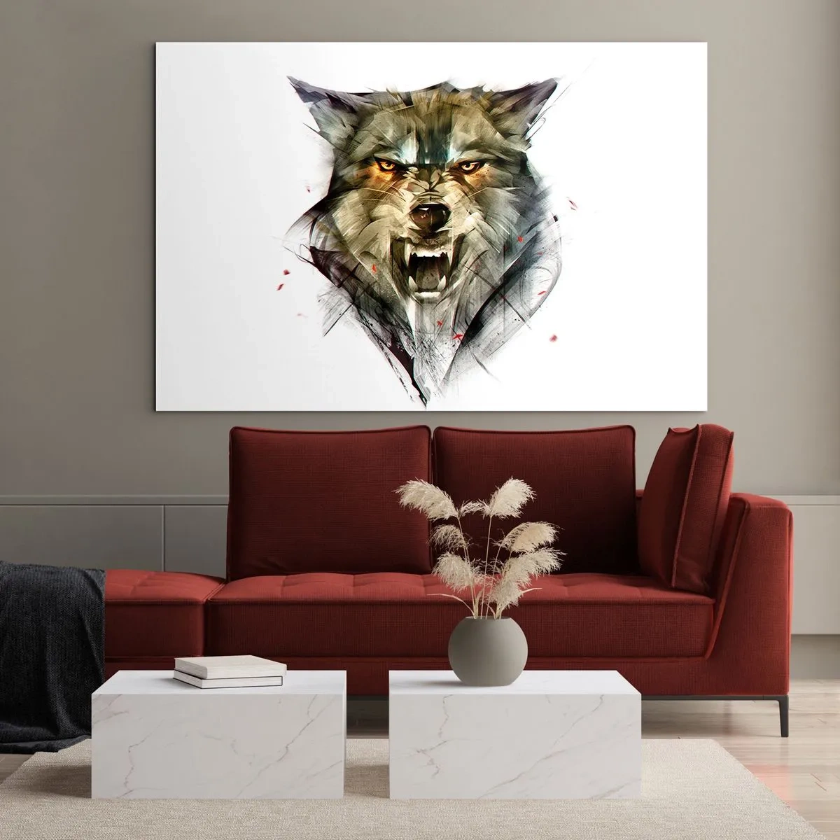 Billede på glas - Ikke et skridt! - 120x80 cm