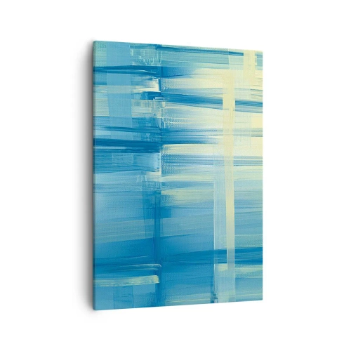 Lærredstryk - Billede på lærred - Komposition i turkis - 50x70 cm