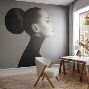 Fototapet Selvklæbende Deluxe Sticker - Moderne Nefretete - Kvinde, Frisure, Model - 300x210 cm